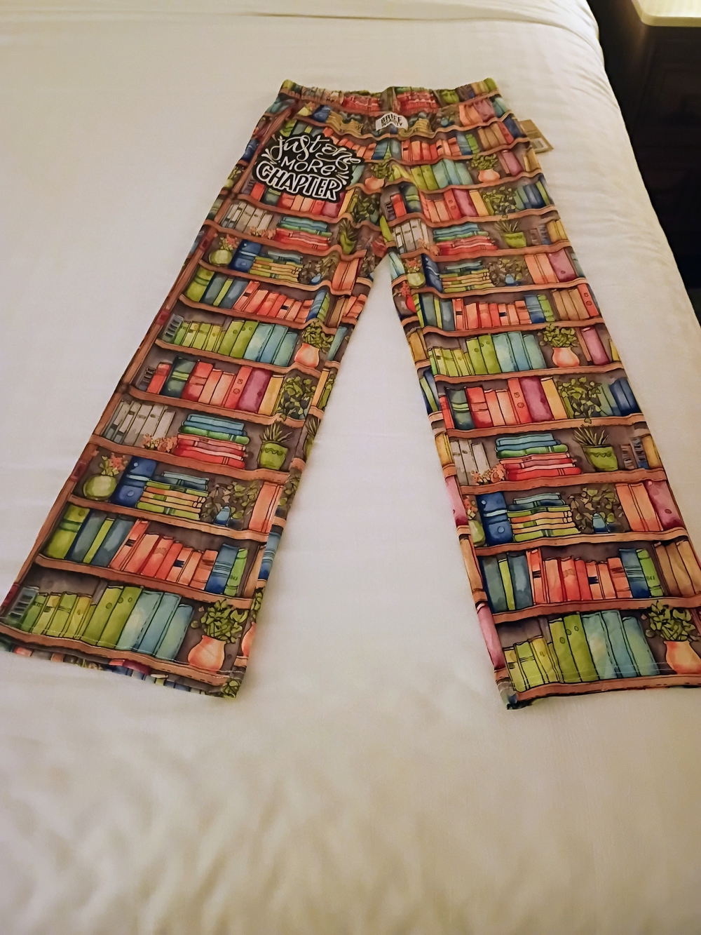 Novelty Bookshelf Print Lounge/ Pajama Bottoms - Multi